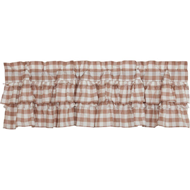 Annie Buffalo Portabella Check Ruffled Valance 16x60 VHC Brands - The Fox Decor